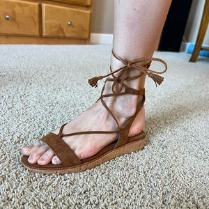 Frye Brown Miranda Gladiator Sandals